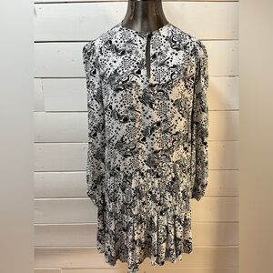 PINKO Black & White Printed Mini Dress โ Size 6